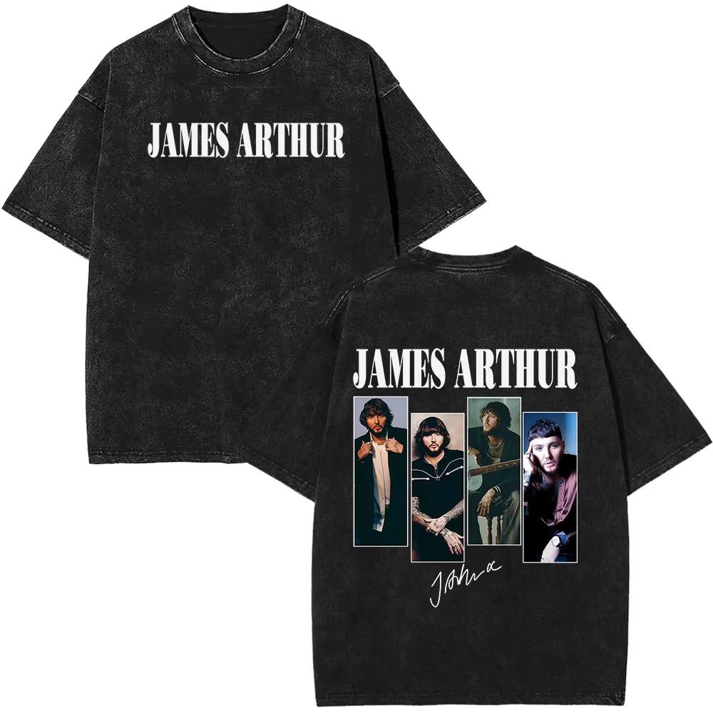 Rapper James Arthur The Pisces World Tour  Printed Tshirt Men Women Hiphop Tshirt Fan Gifts Casual Vintage Washed Tshirt