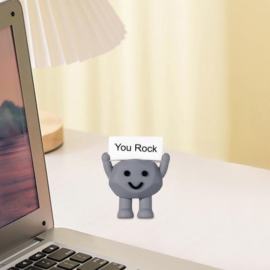 Kapesní objetí Motivační kámen s pozitivní kartičkou Emoční podpora Pryžová Mini Ozdoba You Rock Dekorace Inspirativní dárek