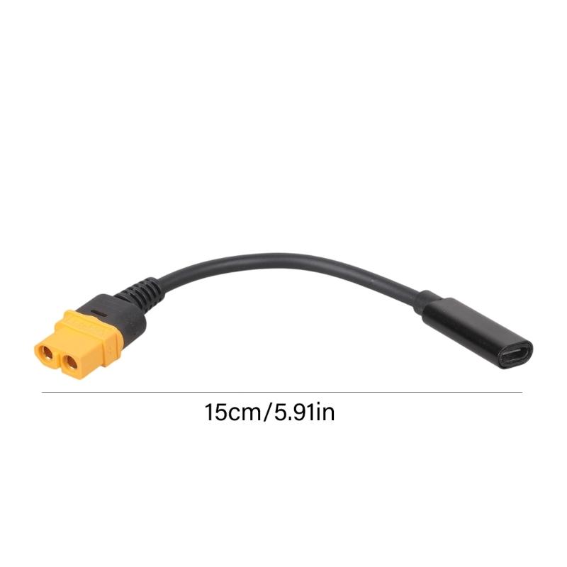 Highly Power USB C To XT60 Female Converters Cable 100W For Batteries And Energy Storage