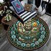 Prehistoric Glass Round Area Rug Under Office Chairs Bedroom Living Room Home Decor