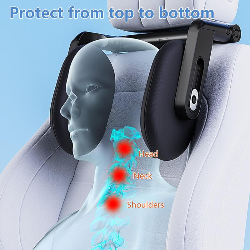Adjustable Car Neck Headrest Pillow Cushion Side Pillow With Storage Hook Car Sleep Side Head Support Pad For Adults Kids