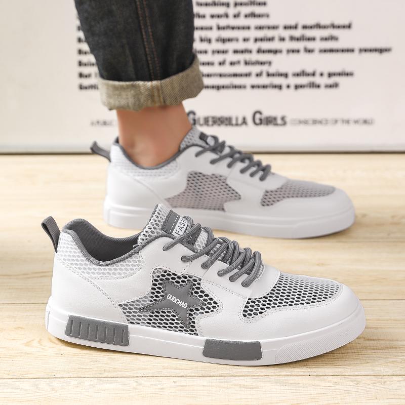 Men’s Sports Shoes Summer Breathable Casual Skateboard Shoes Plus Size Running Sneakers Shoes for Students