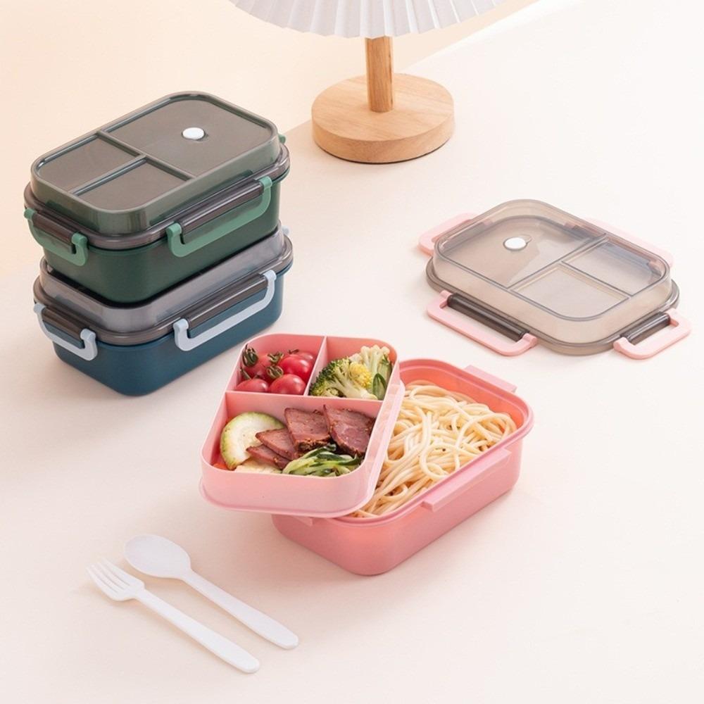 Sealed Student Lunch Box Divided Food Storage Container Microwave Oven Lunch Box School