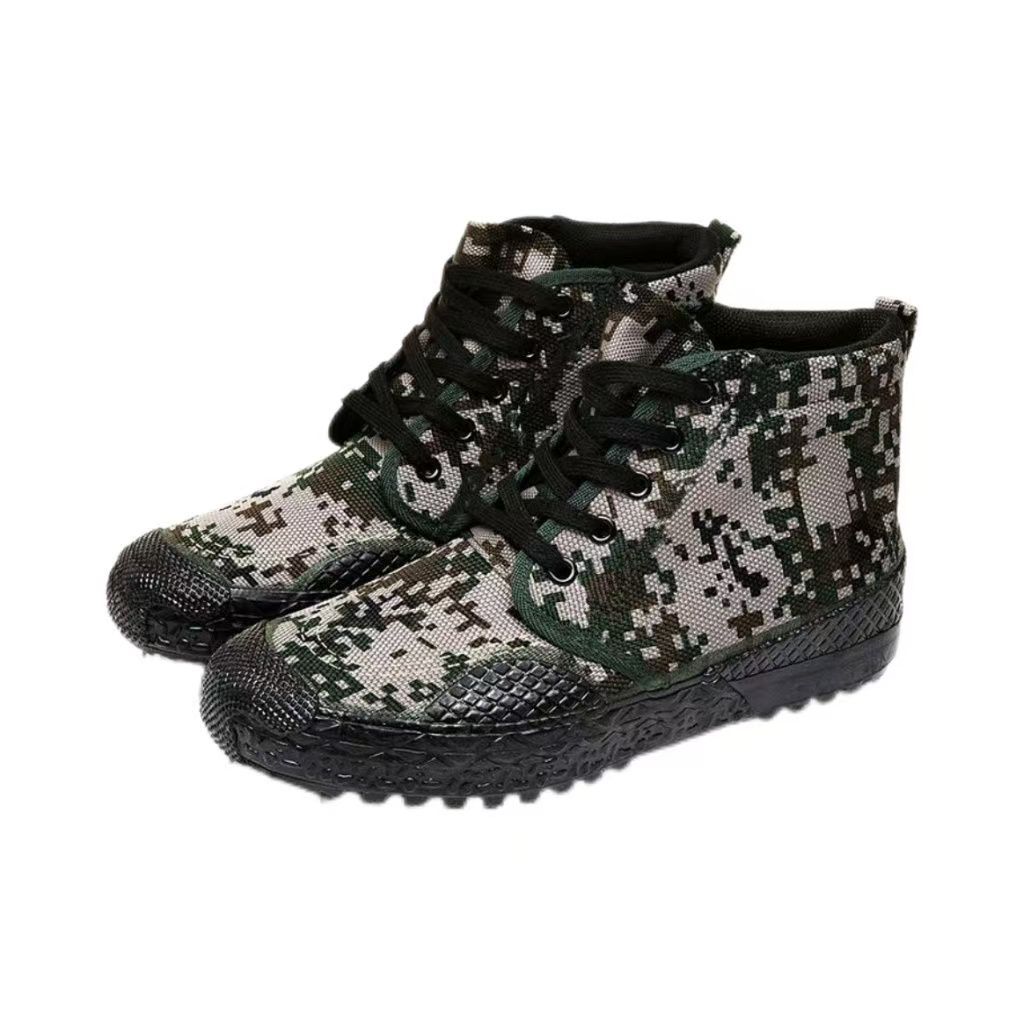 Pantofi înalți de tip Liberation Camuflaj Înalți Protecția Muncii Șantier Muncă Pantofi Galbeni de Cauciuc Pânză Respirabilă Antiderapanți