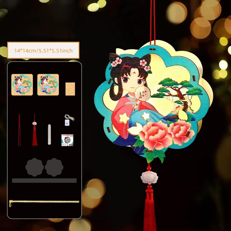 Lovely Rabbits Light Hanging Decors Portable Autumn Festival Rabbits Light Decoration for Cultural Enthusiasts