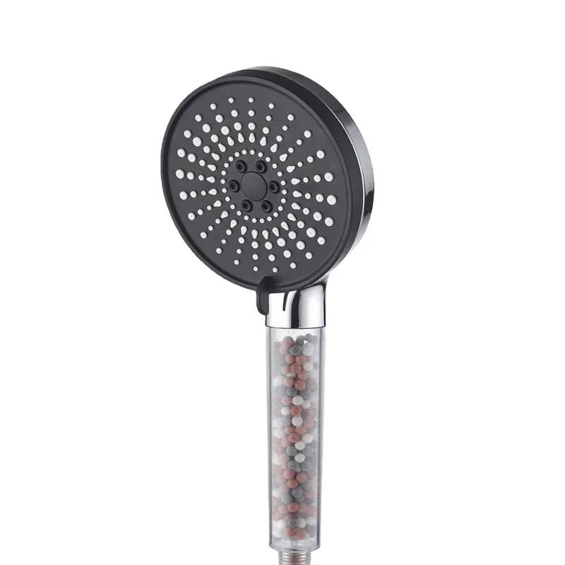 Adjustment 5-speed Water Filter Shower Head High Pressure Negative Ion Hard Water Softening Shower Head Set