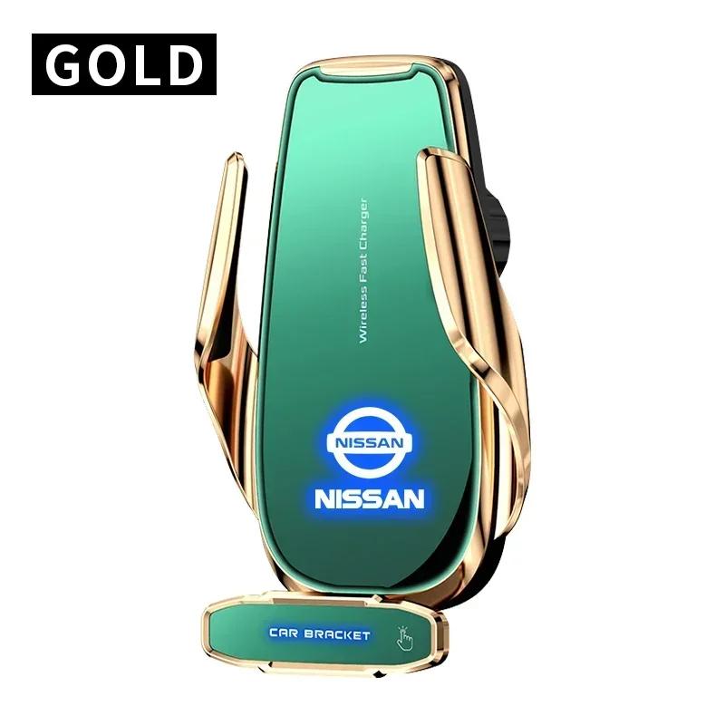 Car Wireless Charger Magnetic Phone Holder Mount For Nissan Qashqai J11 J10 X-Trail Micra Juke Tiida Leaf 2008 Auto Accessories
