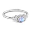 Bezel Set Moonstone 925 Sterling Silver Boho Ring