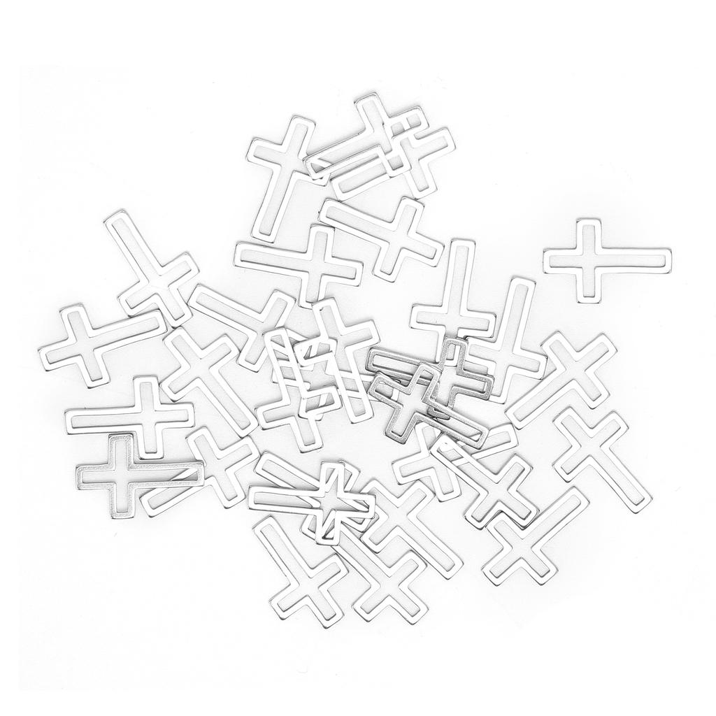 Resin Craft Bezel Stainless Steel DIY Open Bezels Hollow Frame Pendant Jewelry Making SuppliesCross Shape 30pcs S