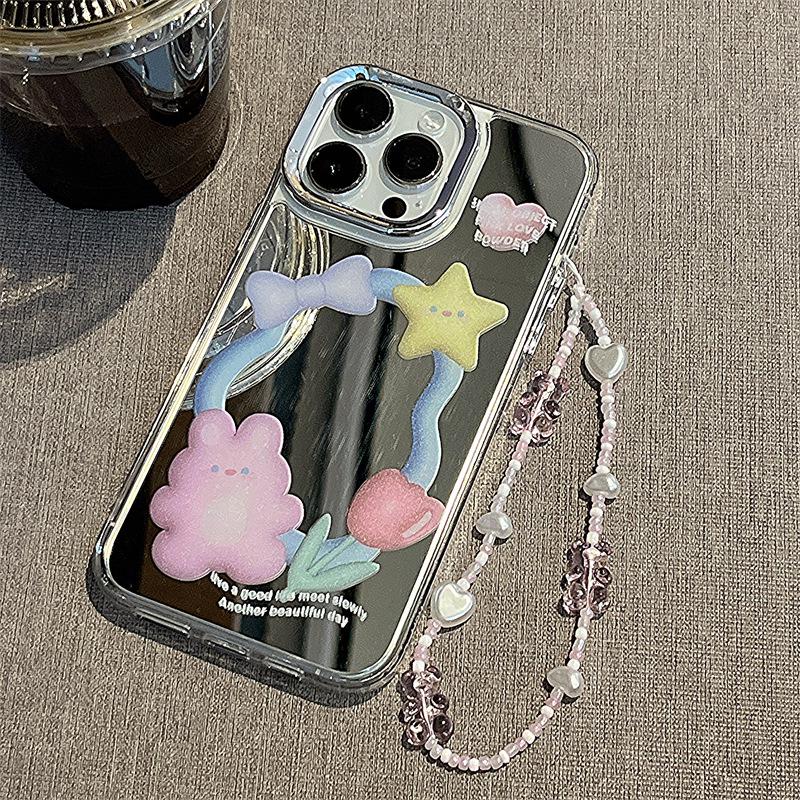 Zhitai Apple 16 Pro Max Three-in-One Mirror Case for iPhone 15/14 Pro with Bracelet, 12th Gen