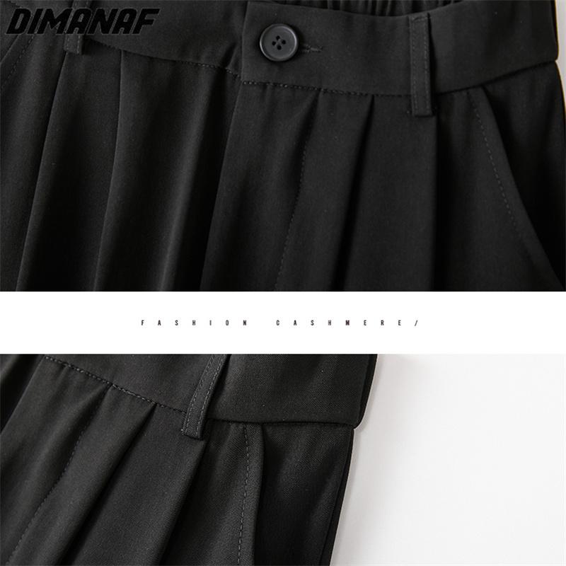 DIMANAF 2023 Tallas Grandes Verano Pantalones Largos para Mujer Pantalones Sueltos Rectos Muestran Delgado Pantalones Básicos Femeninos Pantalones de Pierna Ancha 4XL