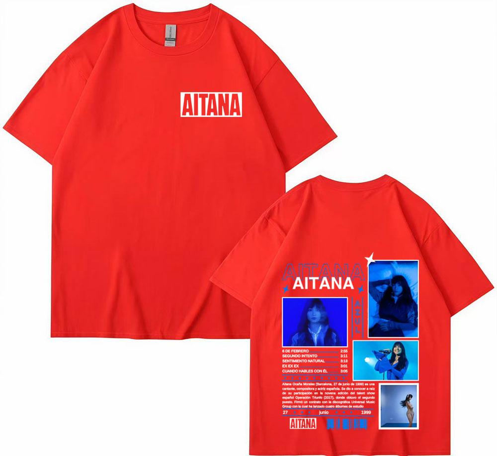 

Singer Aitana Azul Album Tour Graphics T Shirts Men Women Hot Sale Vintage Classic Tshirt Summer Crewneck 100 Cotton Tee Shirt S