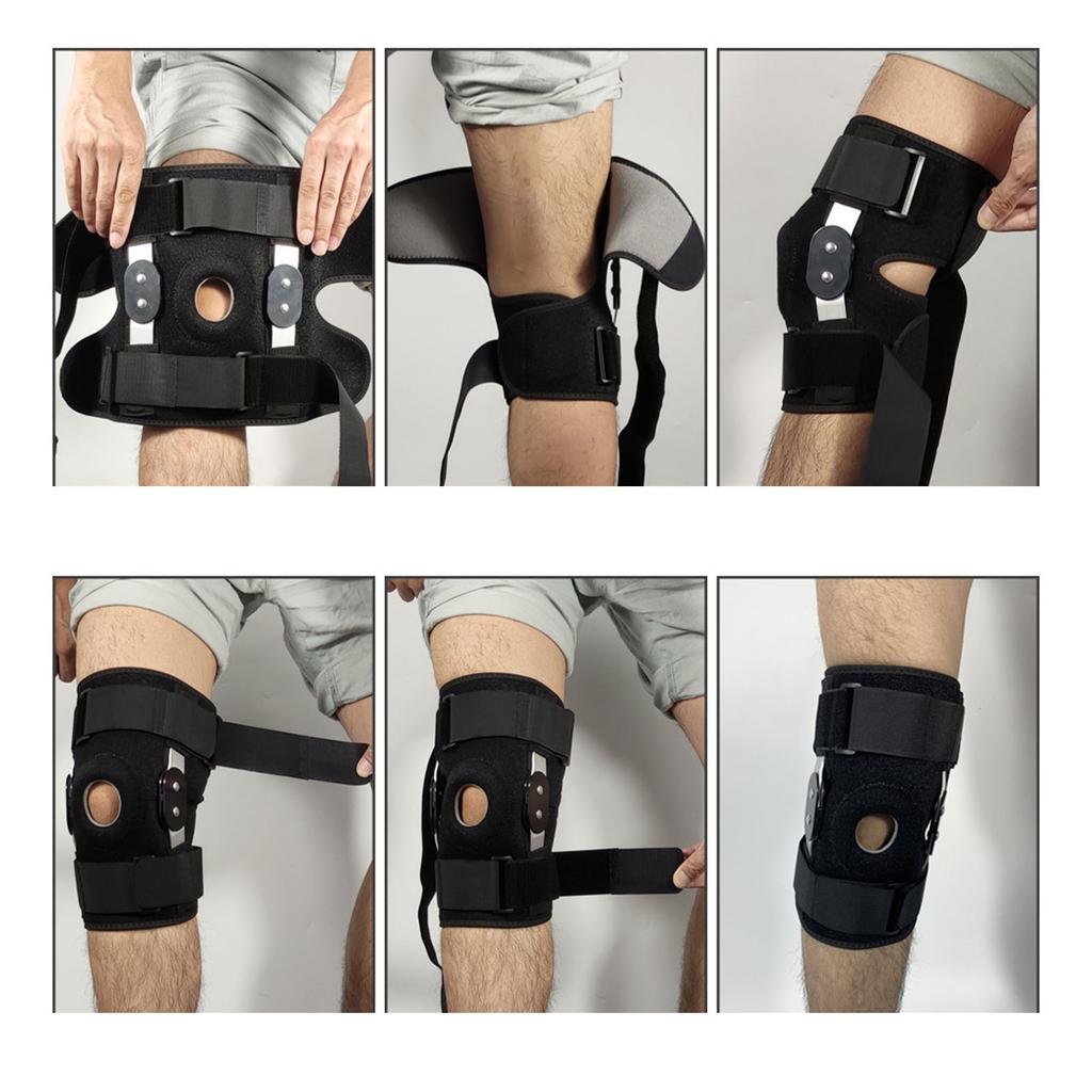 Sport Knee Brace Compression Sleeve 360 Degree Wrap Adjustable Shock Absorption Patellar Support