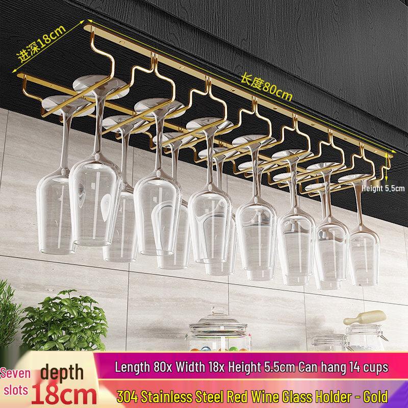 Aokewen European Style Stainless Steel Wine Glass Hanging Rack