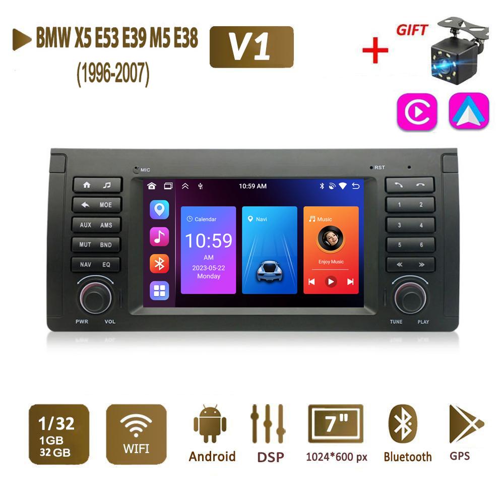Android AutoRadio pro BMW X5 E53 E39 M5 E38 1996-2007 Carplay Carplay Car Multimedia GPS 2din Autoradio 2+32GB