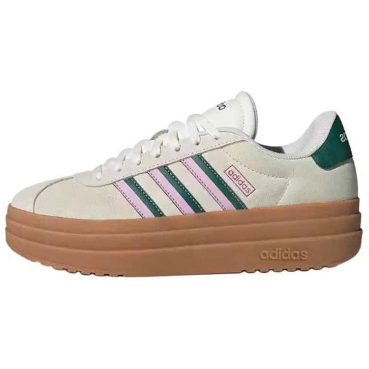 Adidas VL Court Bold Off White Collegiate Green Lilac Women Sneakers Cream Bliss-Lilac JI1788