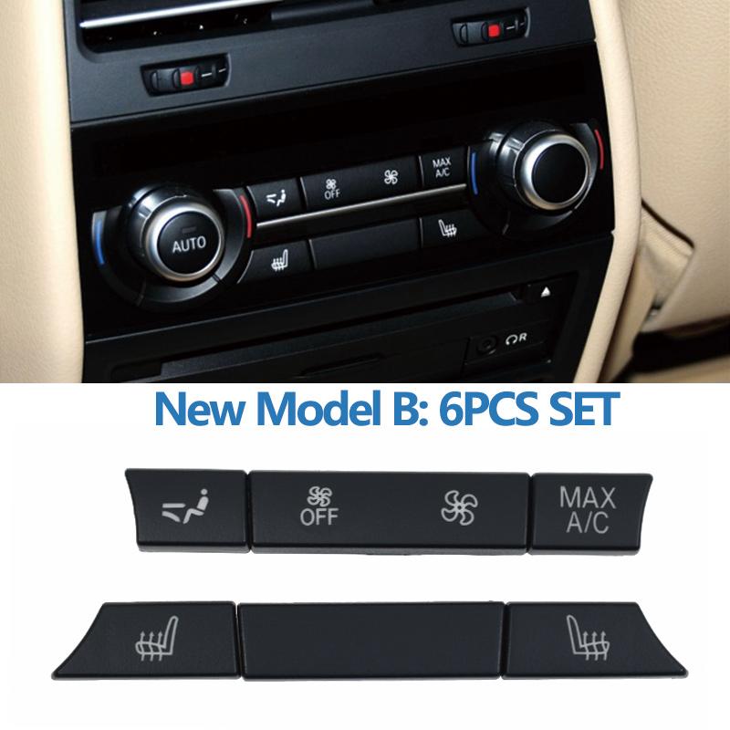 Car Rear Air Vent Venlitation Ac Buttons Key Caps Repair Kit Set For 5 5GT 6 7 Series F10 F11 F07 F01 F02 F12 F06 730 735