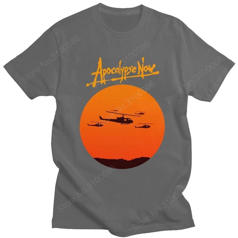 Apocalypse Now Tshirt Men Pure Cotton Huey Helicopter T-shirt Vietnam War Tee Tops Round Neck Short Sleeve Fashion T Shirt Merch