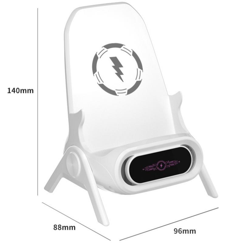 15W Portable Mini Chair Wireless Charger Stand Desktop Super Fast charging With Speaker function Universal Mobile Phone stand
