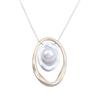 New matte hollow geometric ring long pendant women's fashion versatile irregular oval long necklace