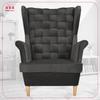 Carol Armchair with Footrest Scandinavian Family Meble Dark Graphite