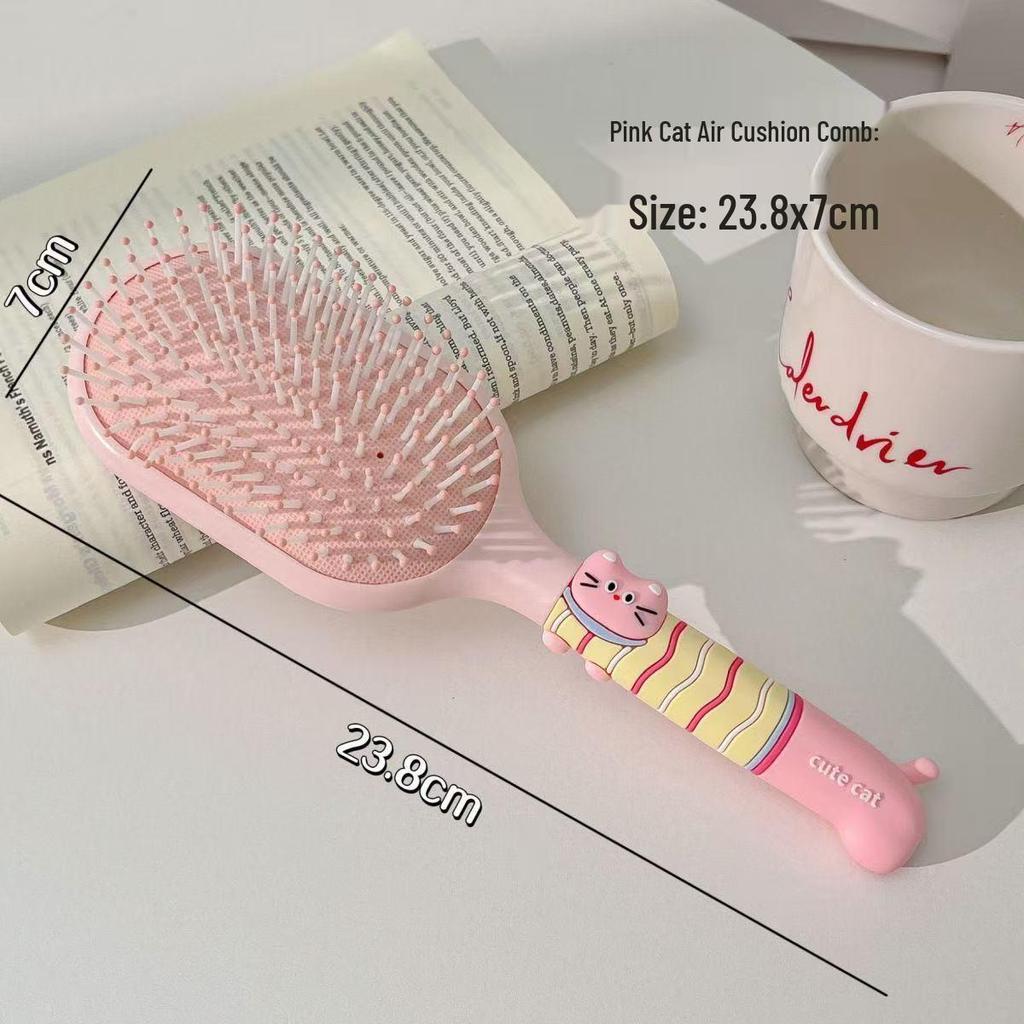 Flauschiger Luftpolsterkamm für Mädchen: Tragbarer, hochwertiger Haarkamm für glattes Haar & Schüler