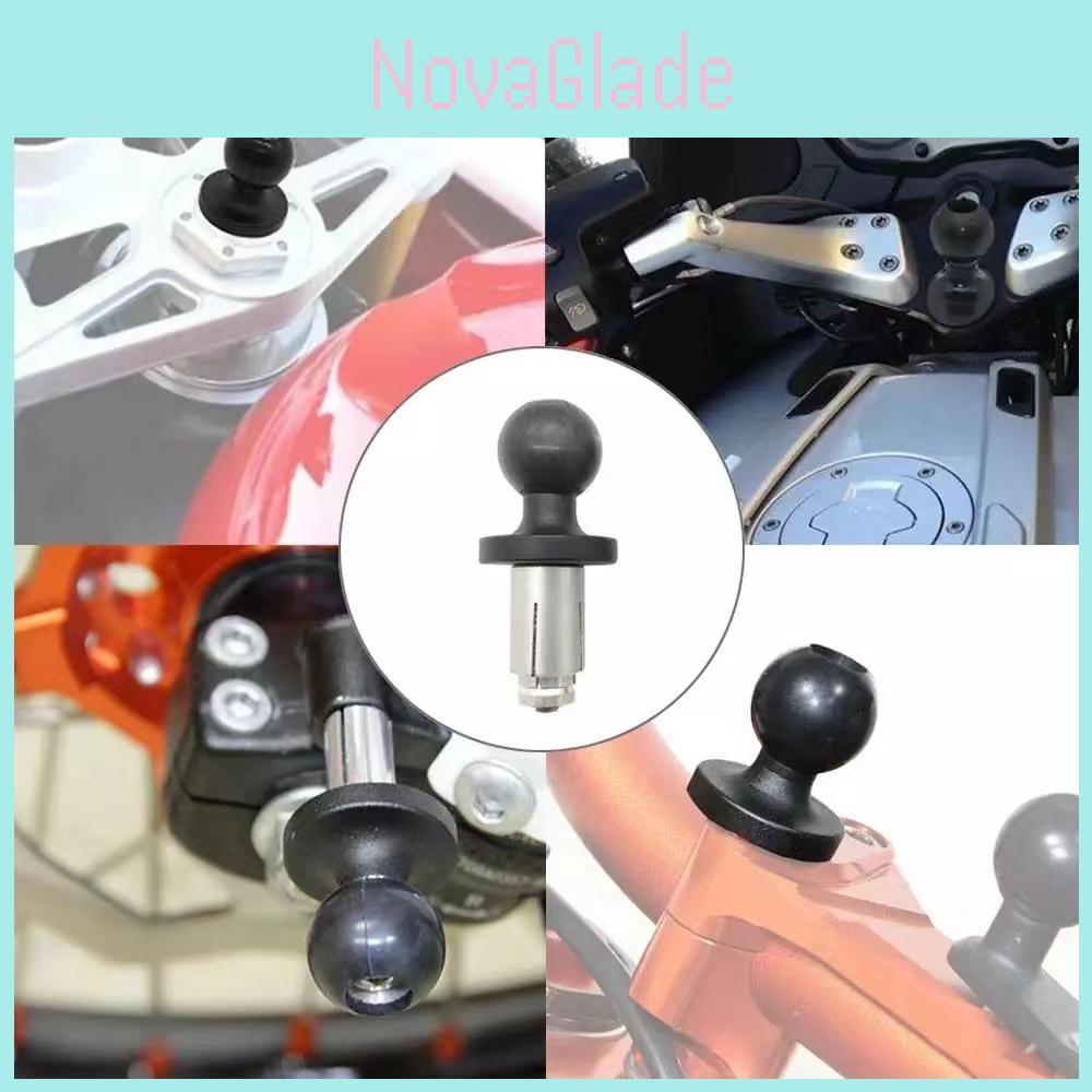 Universal Motorcycle Hollow Ball Head Aluminum Alloy Expansion Screw Base Mount For Phones Cameras And Recorders