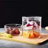 Durable Stacking Tea Jars Lid Airtight Snack Bin Elegant Glass Container  Candy