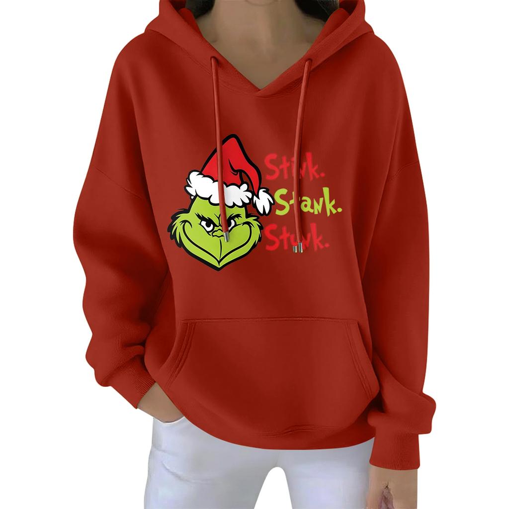 Women's Christmas  Hoodie Funny Cute Christmas Holiday Sweatshirt Pullover