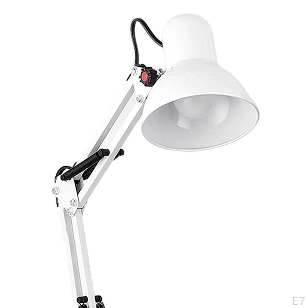 Desk Lamp, Interchangeable Base Or Clamp, Classic Study Table Multi-Joint, Adjustable Arm, 3