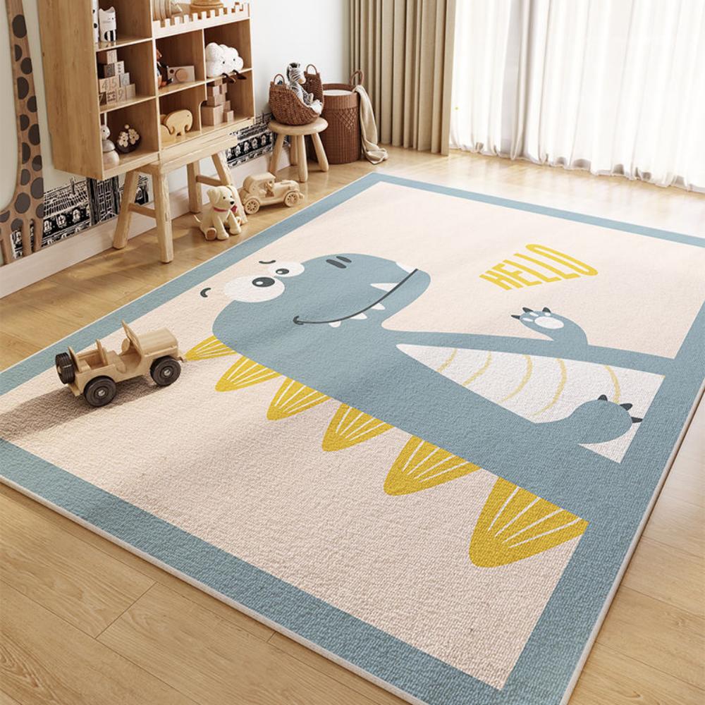 Cartoon Living Room Rug Non-slip Bed Blanket for Domestic Bedrooms Children's Room Covered with Crystal Velvet Carpet