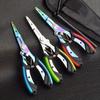 Spot Edelstahl Farbe Titan Zweifarbige Hawkbill Fischkontrollzange, Hakenpicking, Angelzange, Multifunktionale Luya-Zange
