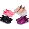 Shallow Rain Shoes Women's Fashion Adult Low-top Rain Boots Short Tube Non-slip Waterproof Shoes Soft Sole Kitchen Work Shoes