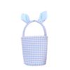 Easter Decorations, Cute Bunny Ear Plaid Baskets, Easter Eggs, Gift Storage Tote Bags