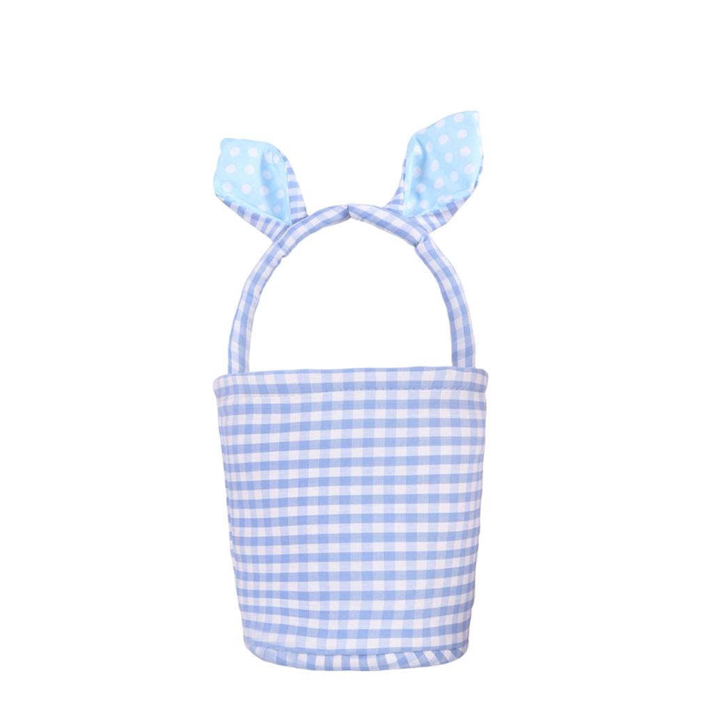 Easter Decorations, Cute Bunny Ear Plaid Baskets, Easter Eggs, Gift Storage Tote Bags