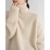 Autumn and Winter Cashmere Pullovers Sweaters Women Fashion Solid Loose Casual Knitted Turtleneck Sweater Ladies Elegant Soft Warm Knit Jumpers 25466