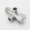1set Angle Valve With Decorative Cover Stainless Steel 2-Way Double Angle Valve 1/2 Inch 2 Outlets Water Connection Accessories
