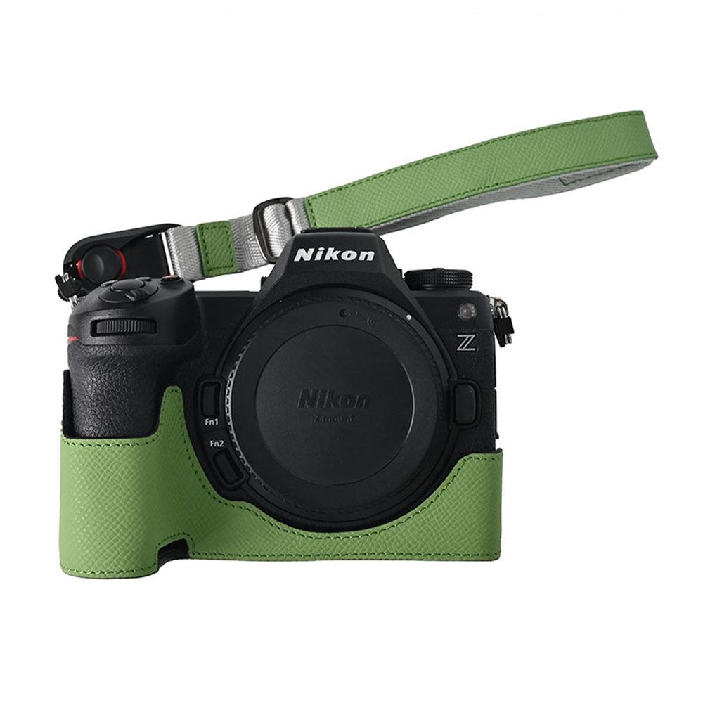Z6III Palm Print Genuine Leather Camera Half Body Case For Nikon Z6III Z63 Battery Opening Bottom Cover With Strap
