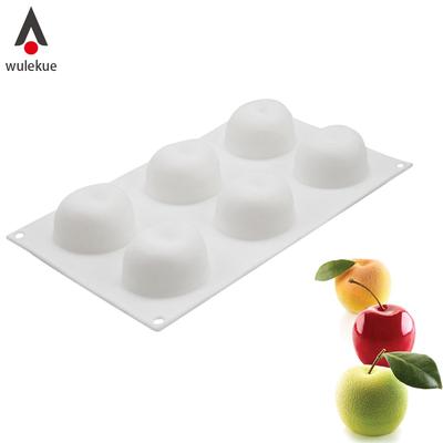 Silicone Mould 6 Cavity Apple Shape Cake Baking Mould For Mousse Pastry Decorating Tools