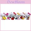6pcs Hello Kitty Angel Bow Series Mini Model Ornament Set For Desk Decor And Gift Souvenirs