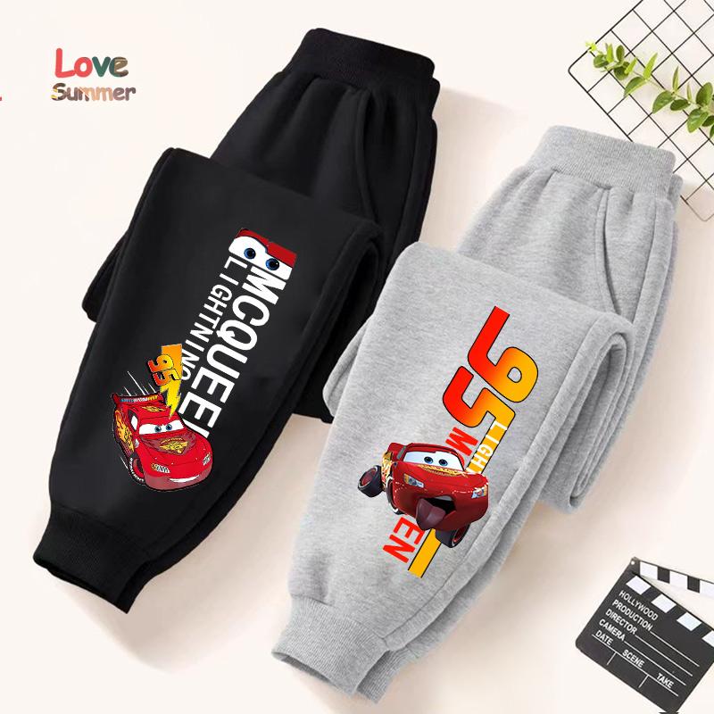 Boy's Pants Kids Trousers Cars Lightning McQueen Pants for Children Sweatpants Unisex Casual Spring Autumn Kids Clothes 4 To 14Years