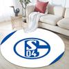 FC Schalke 04 Pattern Round rug,Carpet Rug for Living Room Bedroom Playroom ,Non-slip Floor Mat,Holiday Gifts and Birthday Gifts.