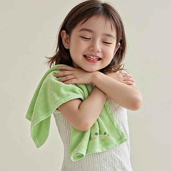 Absorbent Pure Cotton Children's Face Towel - No Shedding, Soft & Durable