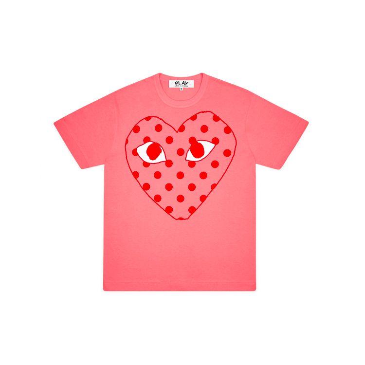 

Comme des Garçons PLAY Pastelle Polka Dot Logo T-Shirt Pink Men Tops AZ-T276-051-3 XXL
