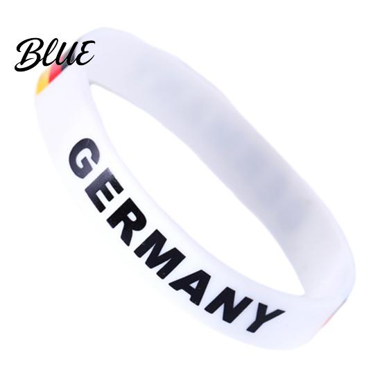 Comfortable Soccer Bracelet Silicone Bracelet National Flags Adjustable Wristbands