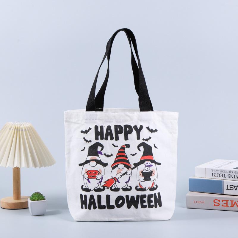 Cross-border halloween easter holiday party cotton bag christmas party ghost festival candy shopping bag canvas bag