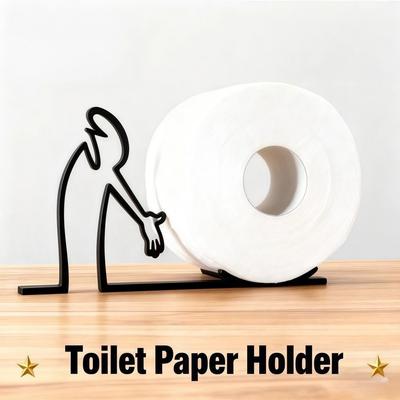 Suporte de Papel Higiênico Minimalista Engraçado Impressão 3D Prático Suporte de Papel Higiênico Vertical à Prova de Ferrugem Suporte de Lenços Decoração de Casa