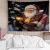 Christmas-Santa-Claus Print Tapestry, Backdrop, Easy Setup, Ideal for Bedroom, Office & Living Room, with Aesthetic Wall Hanging Decor.