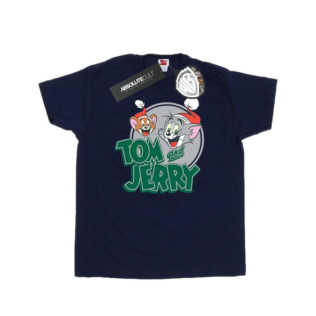 Tom And Jerry Mens Christmas Greetings T-Shirt