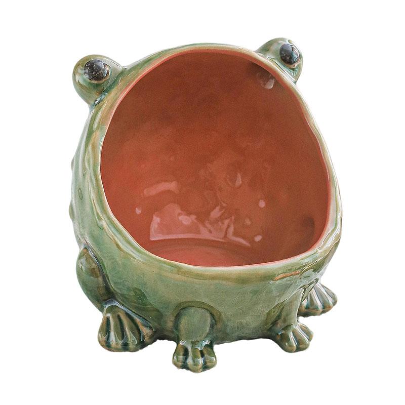 

Cute Funny Frog Jewelry Dish, Big Mouth Toad Ring Holder, Ceramic Animal Trinket Tray, Cute Frog Desk Decor, Catchall Key Bowl